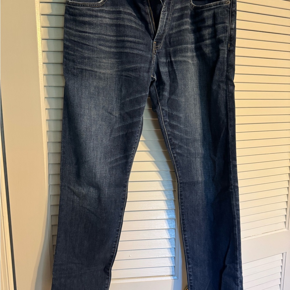 Madewell Men's athletic Slim Jeans - washed Blue